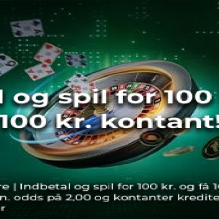 Mr Green: Indbetal 100 kr. og få 100 kr. i kontanter!